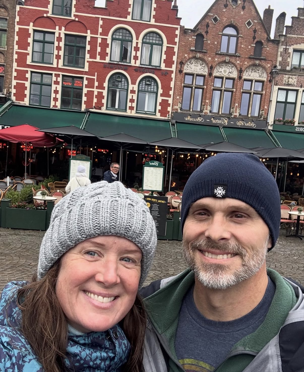 Wendy with her partner traveling